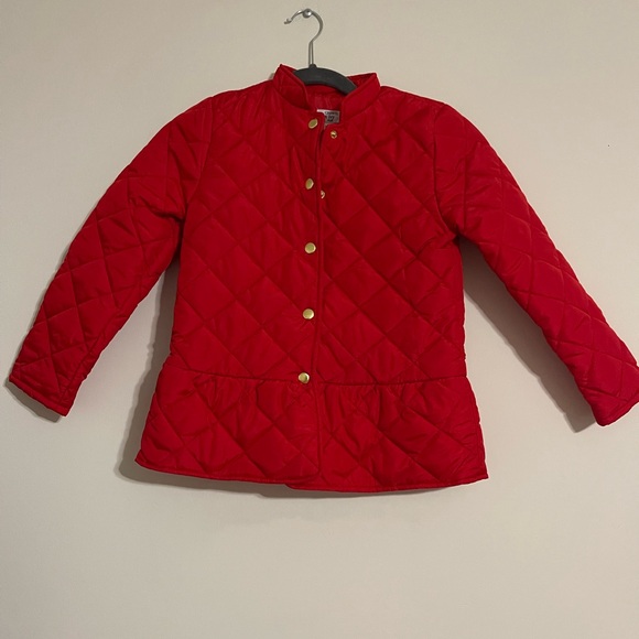 NWT Crown & Ivy Kids Christmas Red Quilted Puffer Jacket - Picture 1 of 3